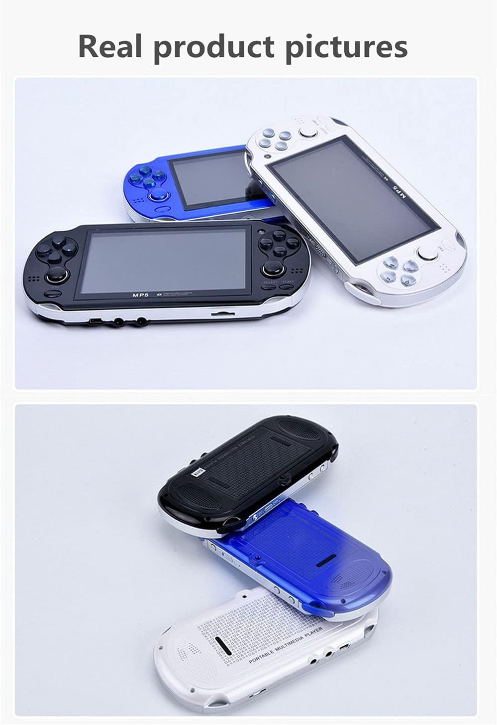 Handheld Game Console 4.3 Inch Double Joystick 8GB Build in 2200 Retro Game Vide