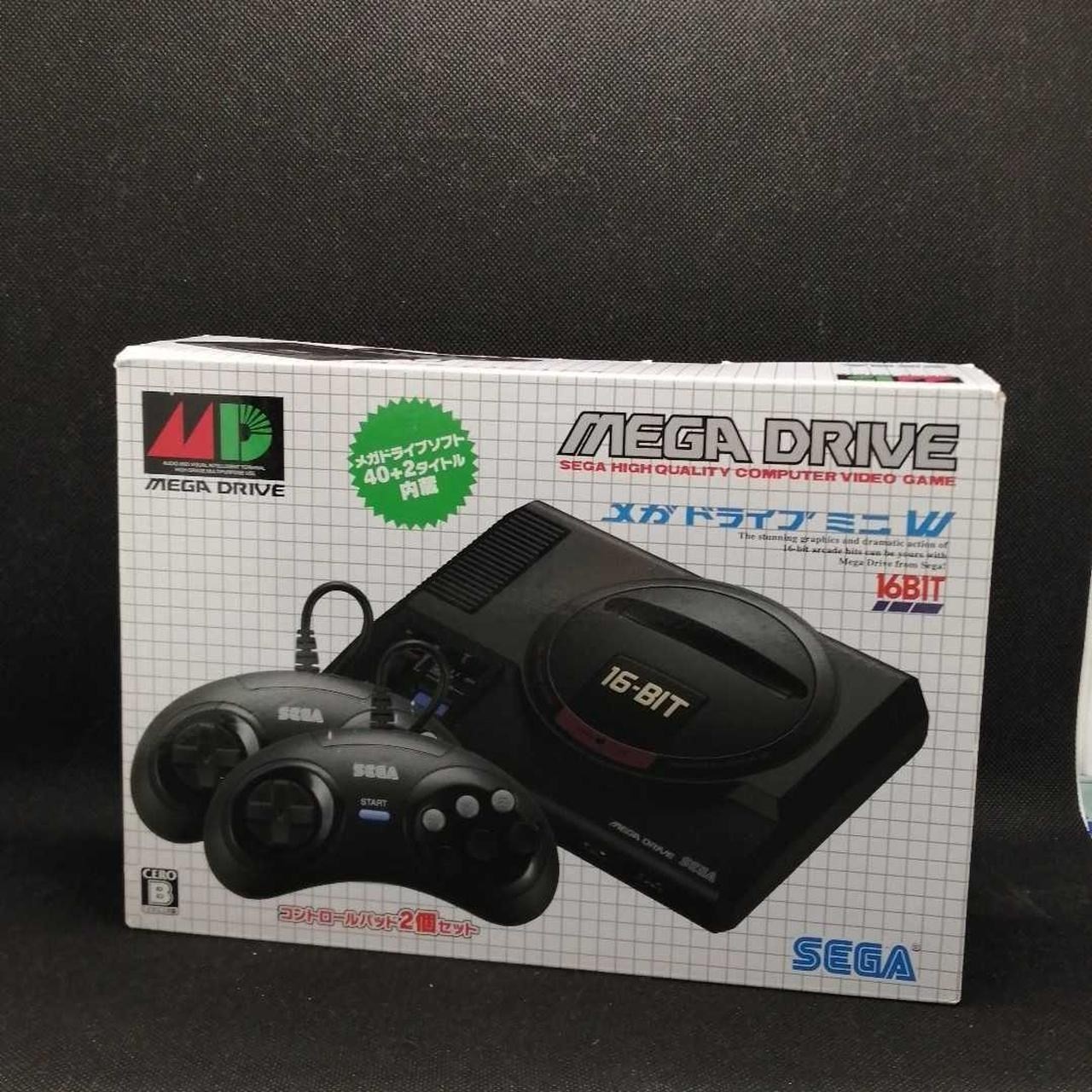 SEGA Mega Drive Mini W HAA-2523 2 Controllers Excellent From Japan A1589