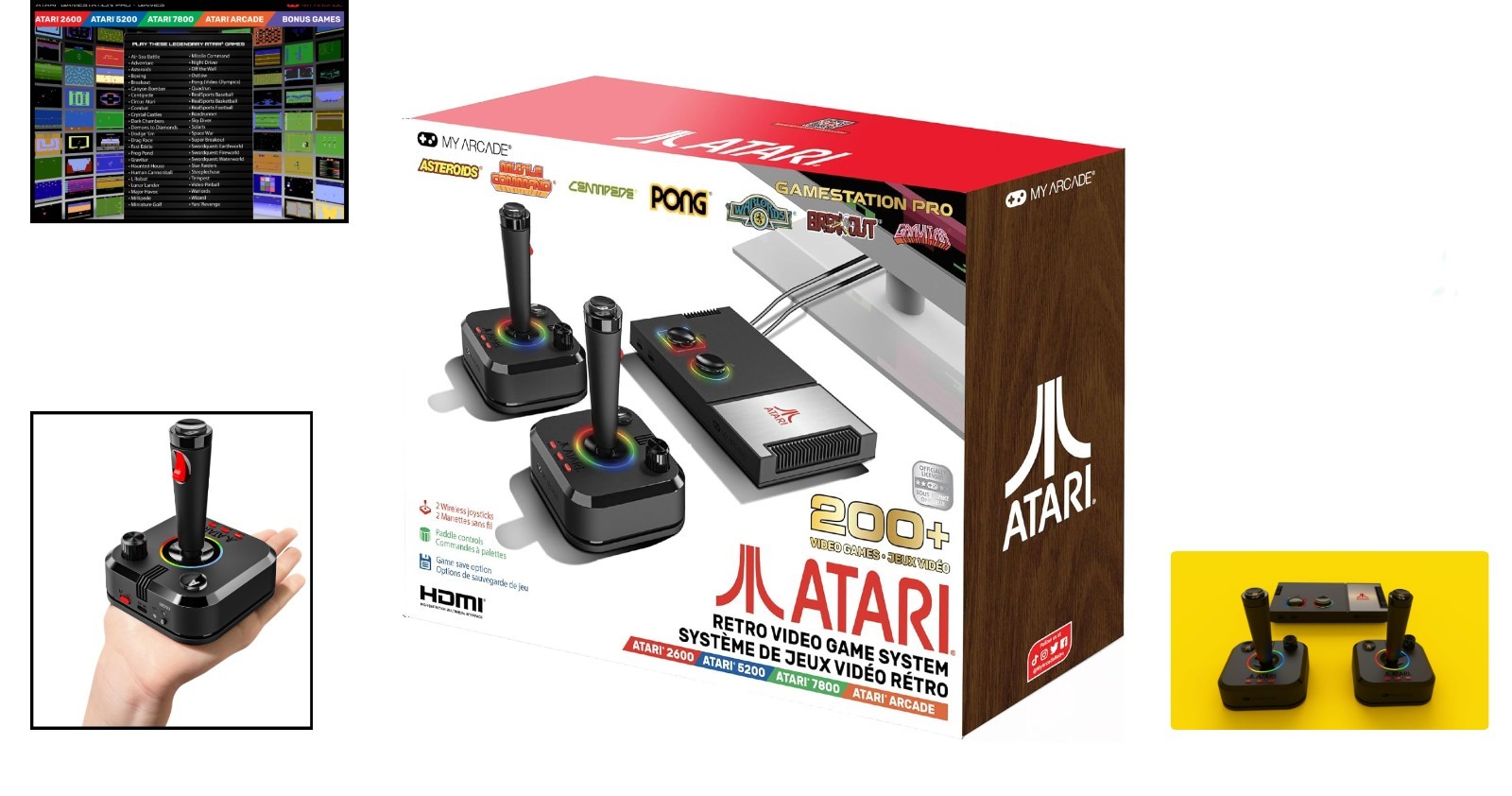 Atari Game Station Pro: Vintage Gaming Console with Wireless Joysticks & HDMI