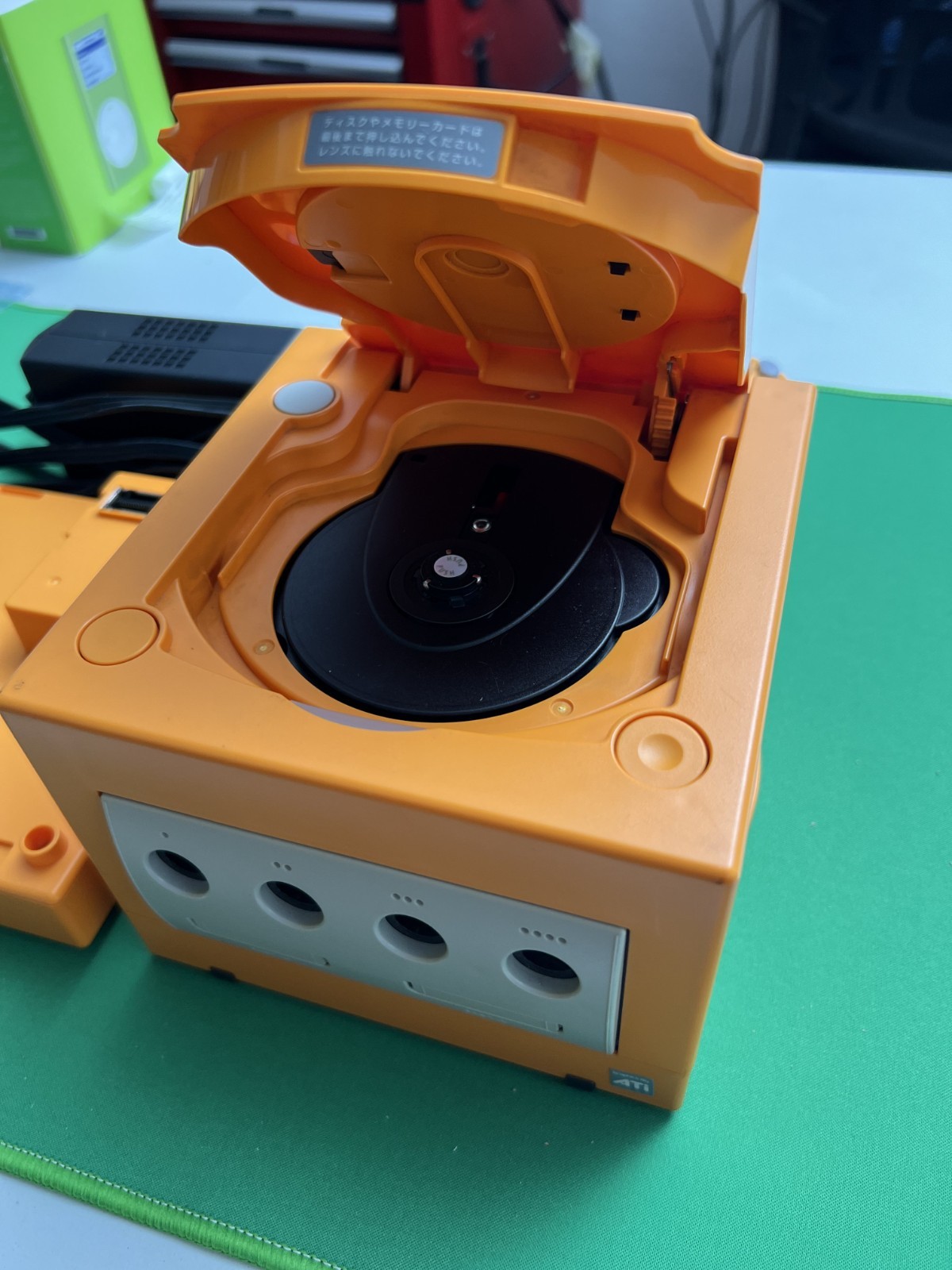 Nintendo GameCube Console Orange Gameboy Player Controller JAPAN Tested No Disc