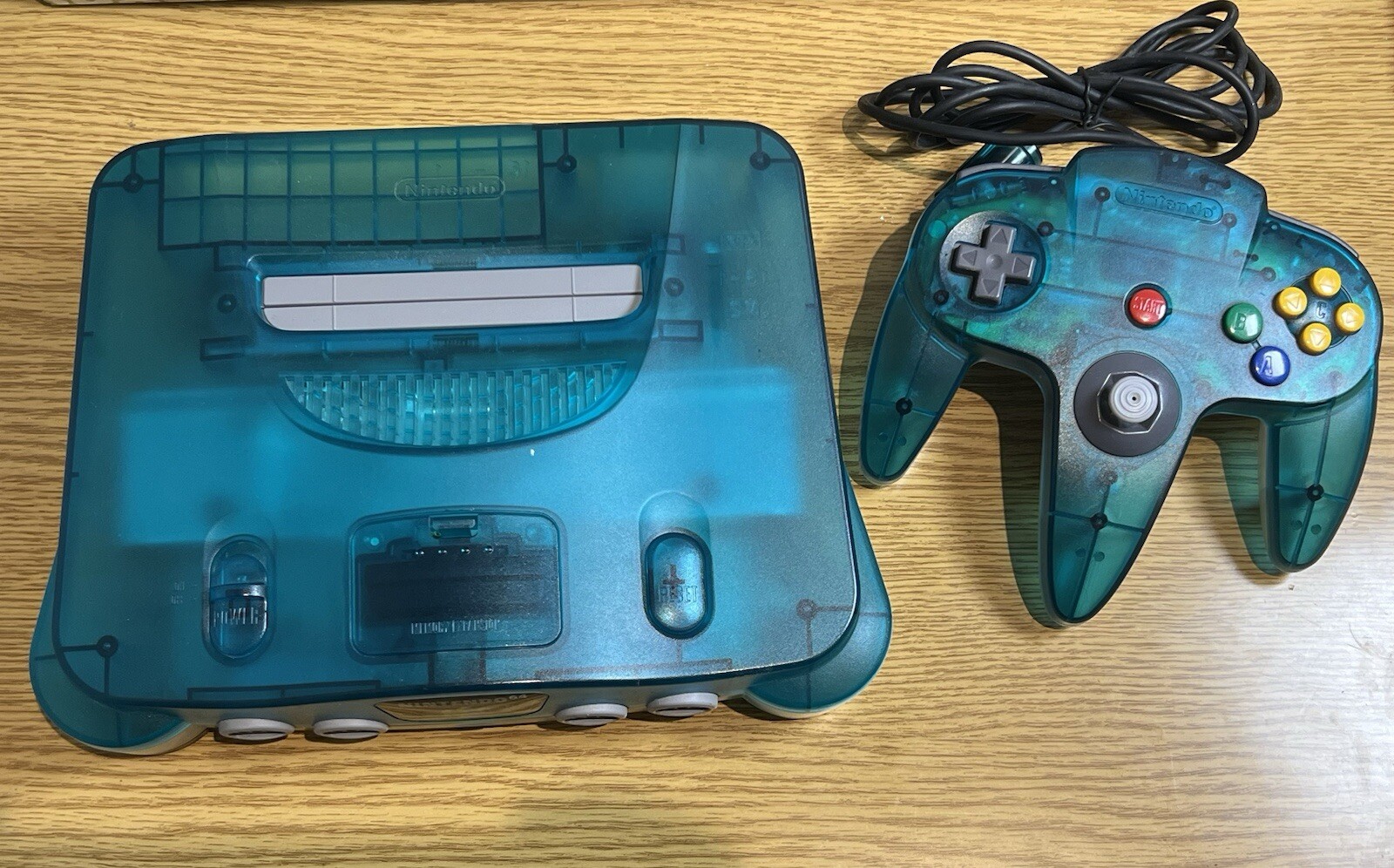 Nintendo N64 Clear Ice Blue (AUTHENTIC) NUS-001(EUR) Working Very Good Condition