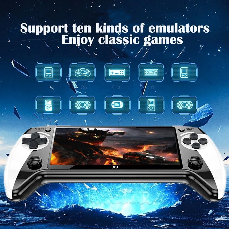 X9 Retro Handheld Game Console-Handheld Game Console with HD IPS