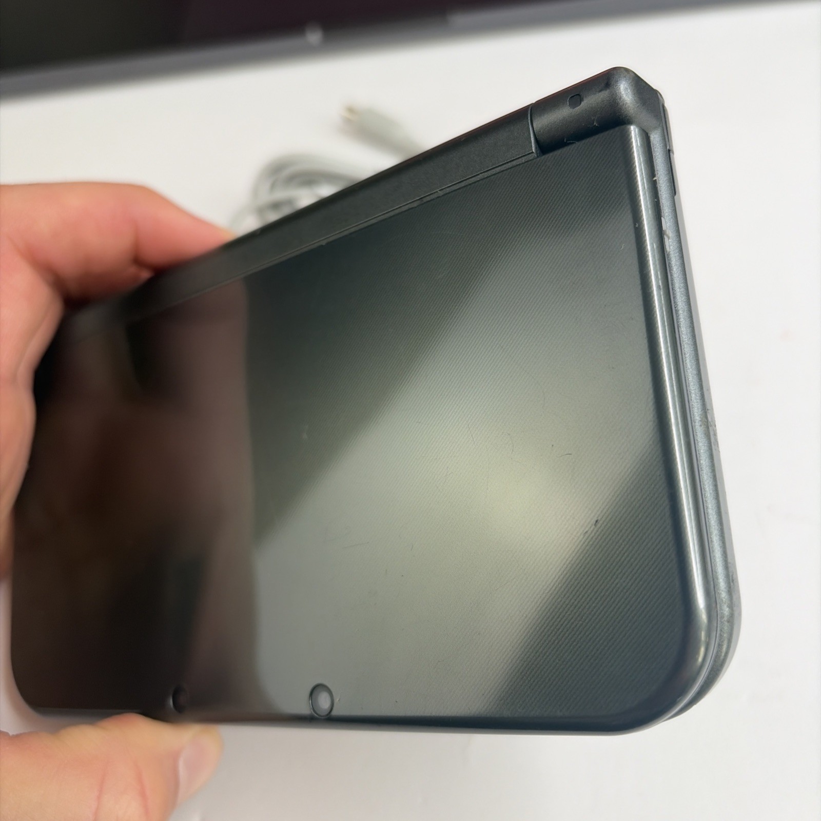 NICE! New Nintendo 3DS XL Gray Black Console Top IPS Charger Stylus US Version