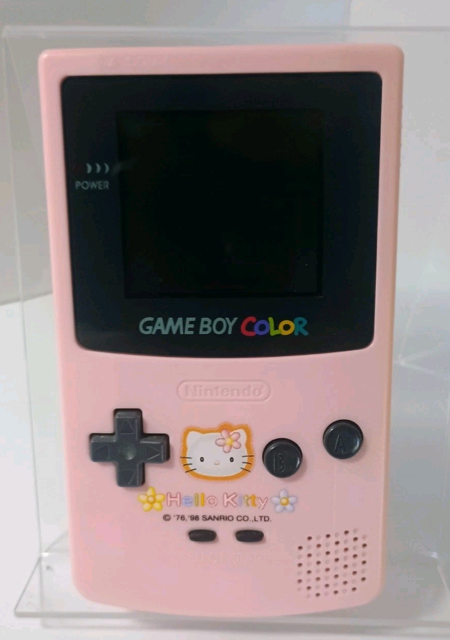 Nintendo Game Boy Hello Kitty Pink Handheld Console **Different Battery Cover**