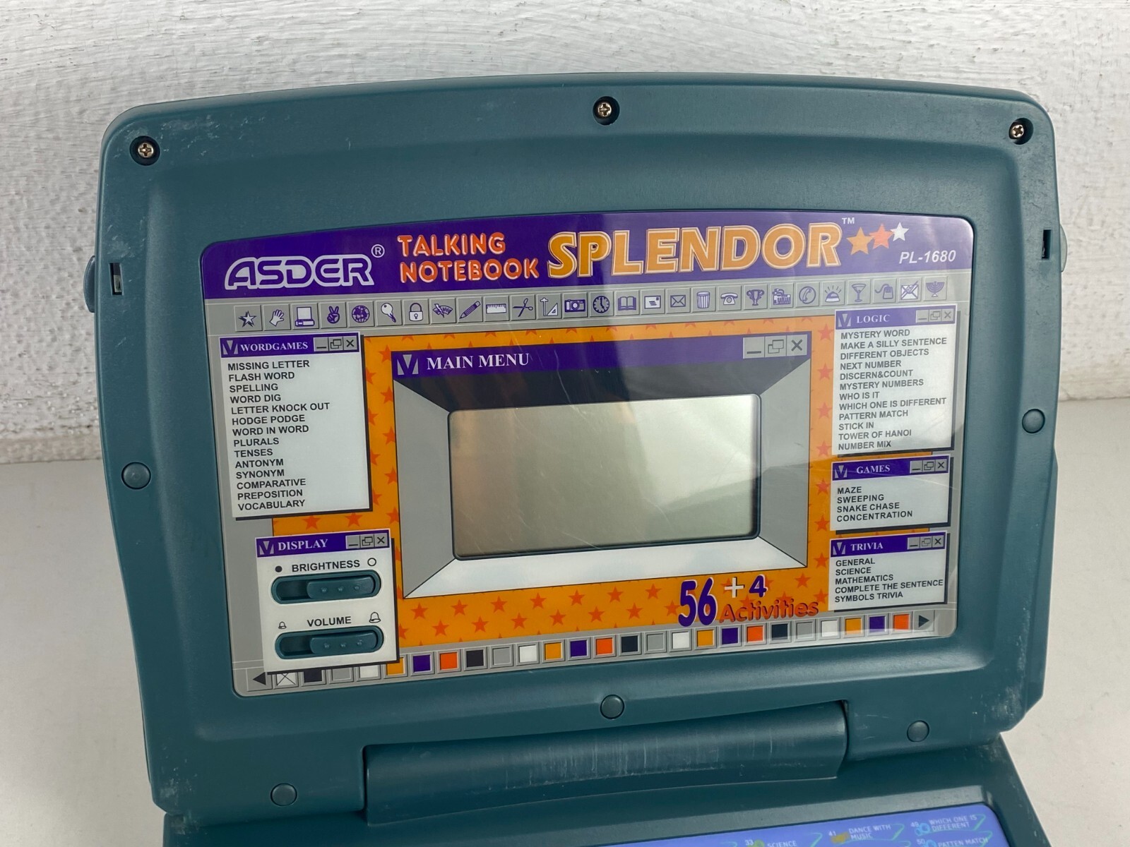 Vintage Asder Talking Notebook Splendor Education Learning Game
