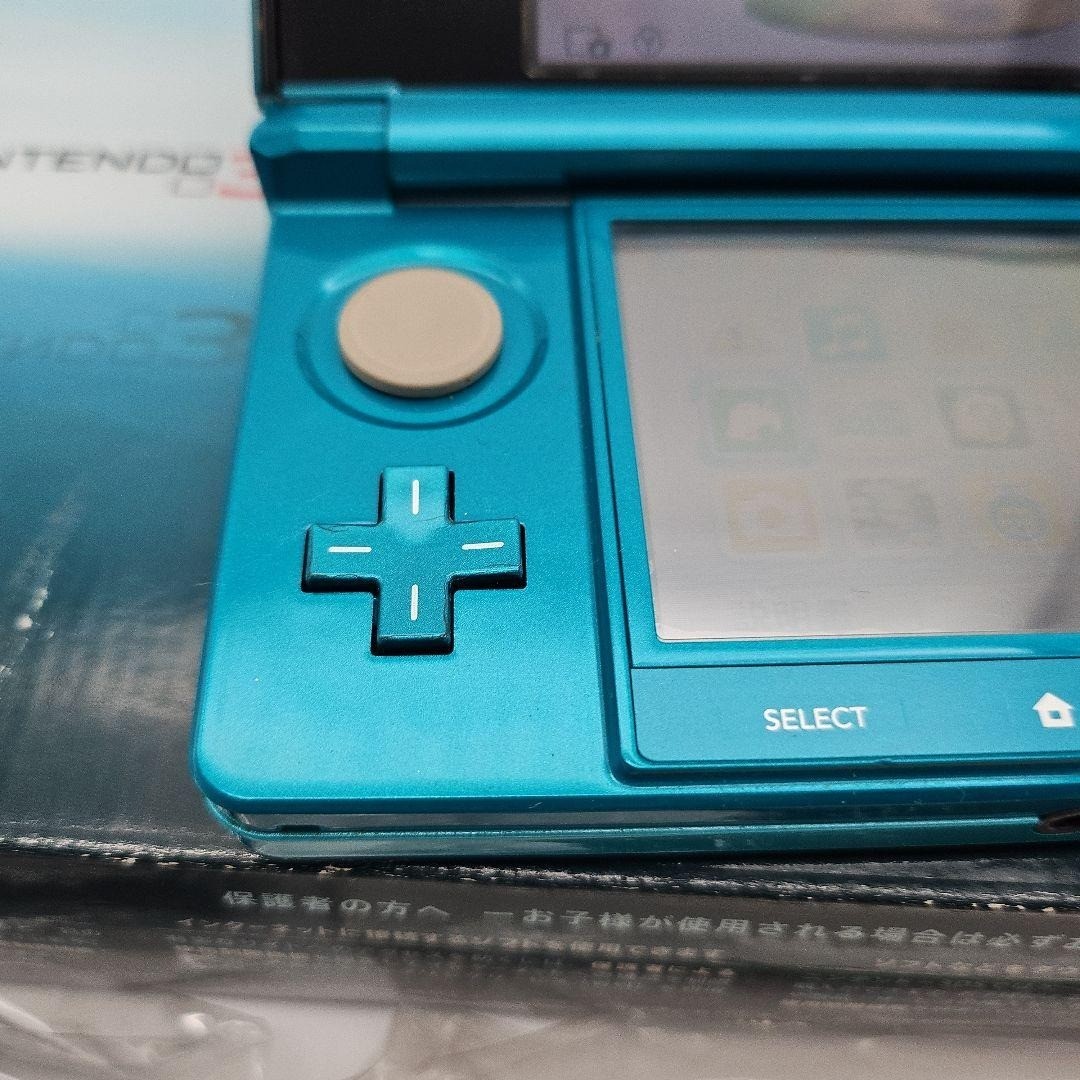 Nintendo 3DS Aqua Blue Console w/ Box & AC Adapter Tested Japanese Version Japan