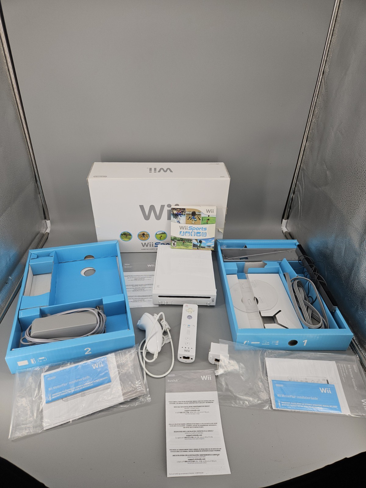Nintendo Wii RVL-001 Console In Box W/ Wii Sports Tested Clean Retro Gaming