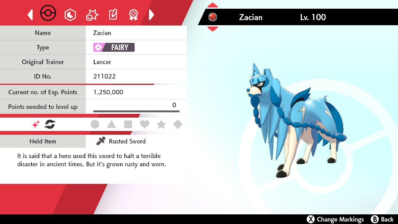 Pokemon Sword & Shield Zacian Crowned 6IV Best EVs & Nature 🌟Shiny🌟, Non Shiny