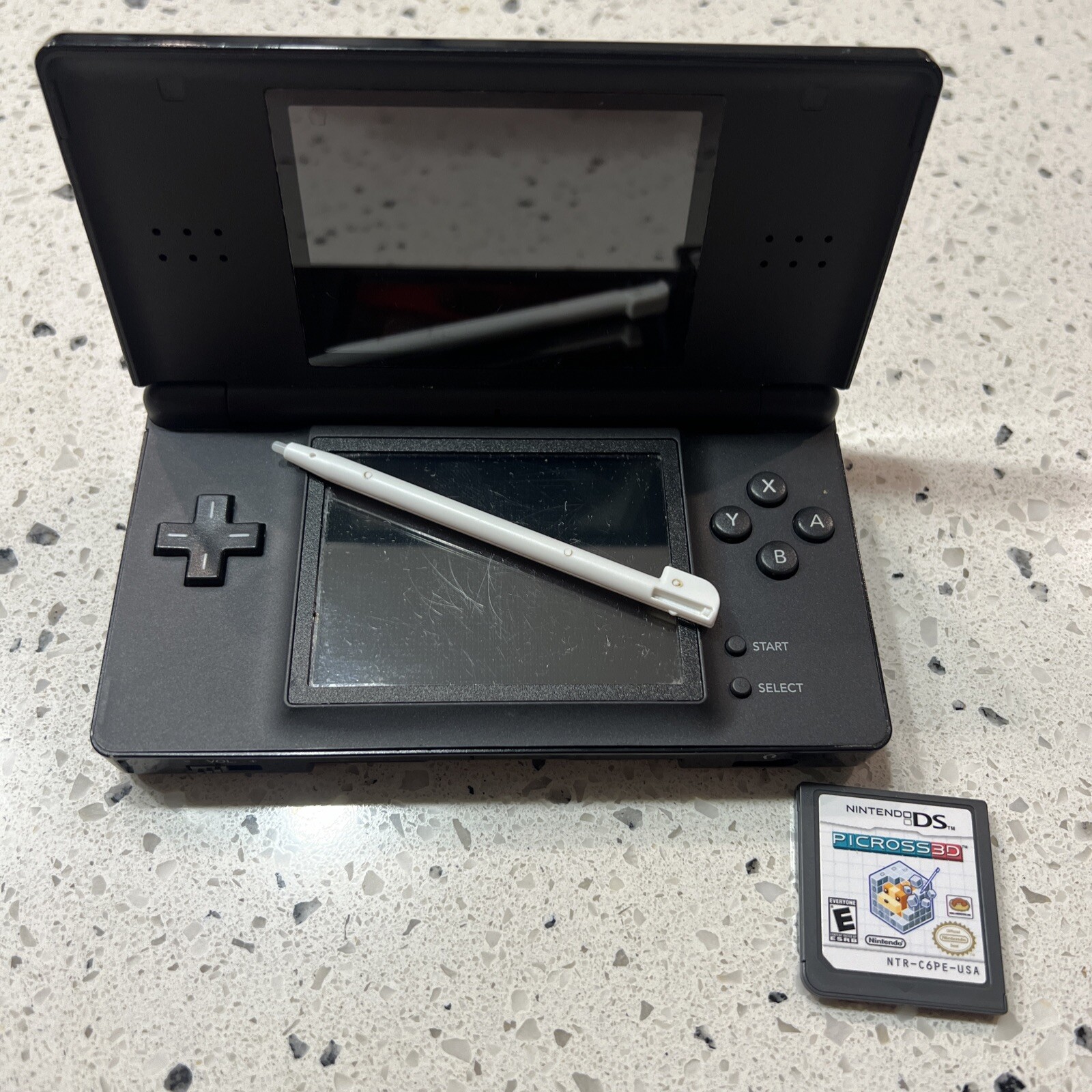 Nintendo DS Lite Handheld System – Onyx Black(TESTED &WORKING) 4Games Included!!