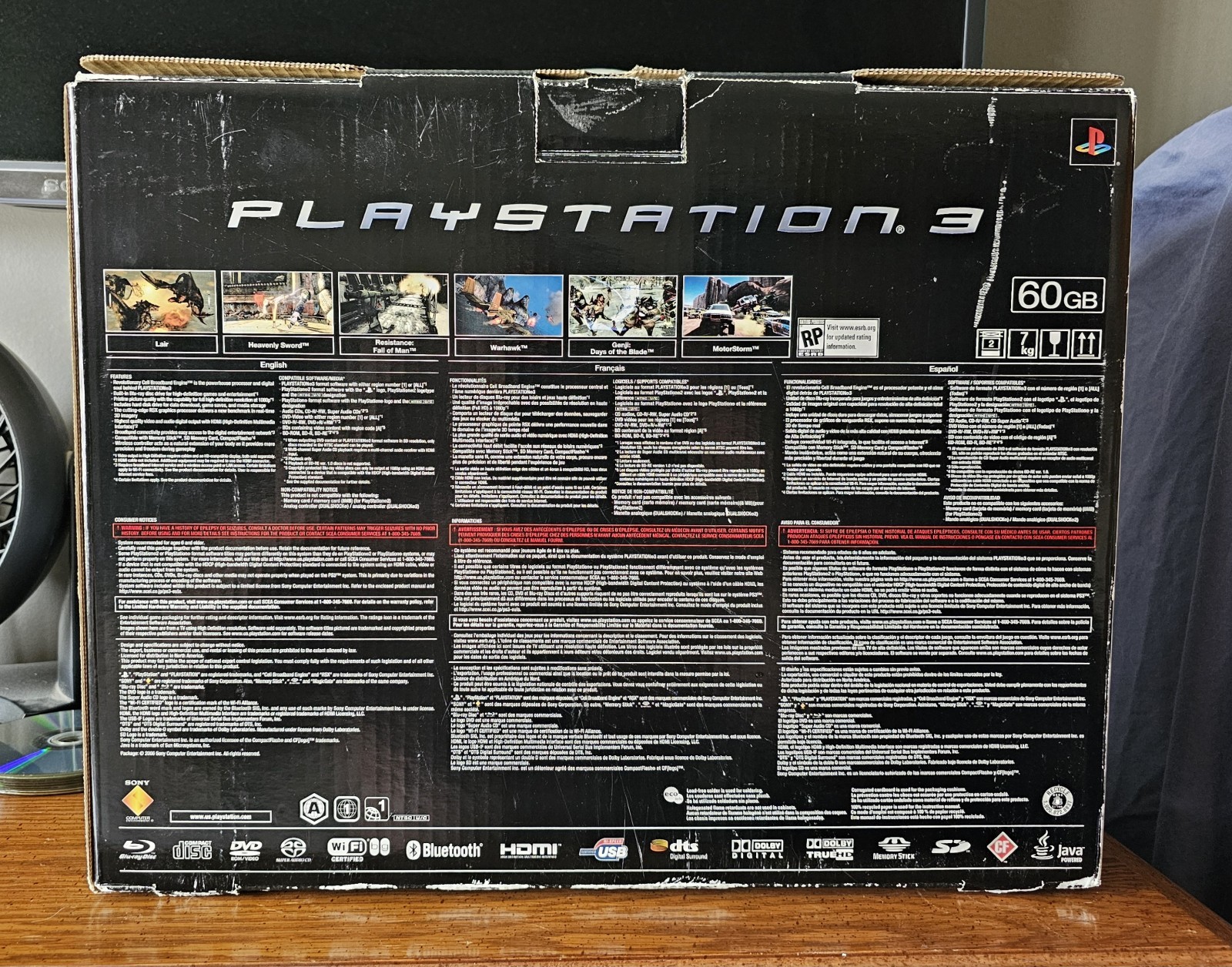 Sony PlayStation 3 PS3 CECHA01 Backward Compatible 60GB CIB