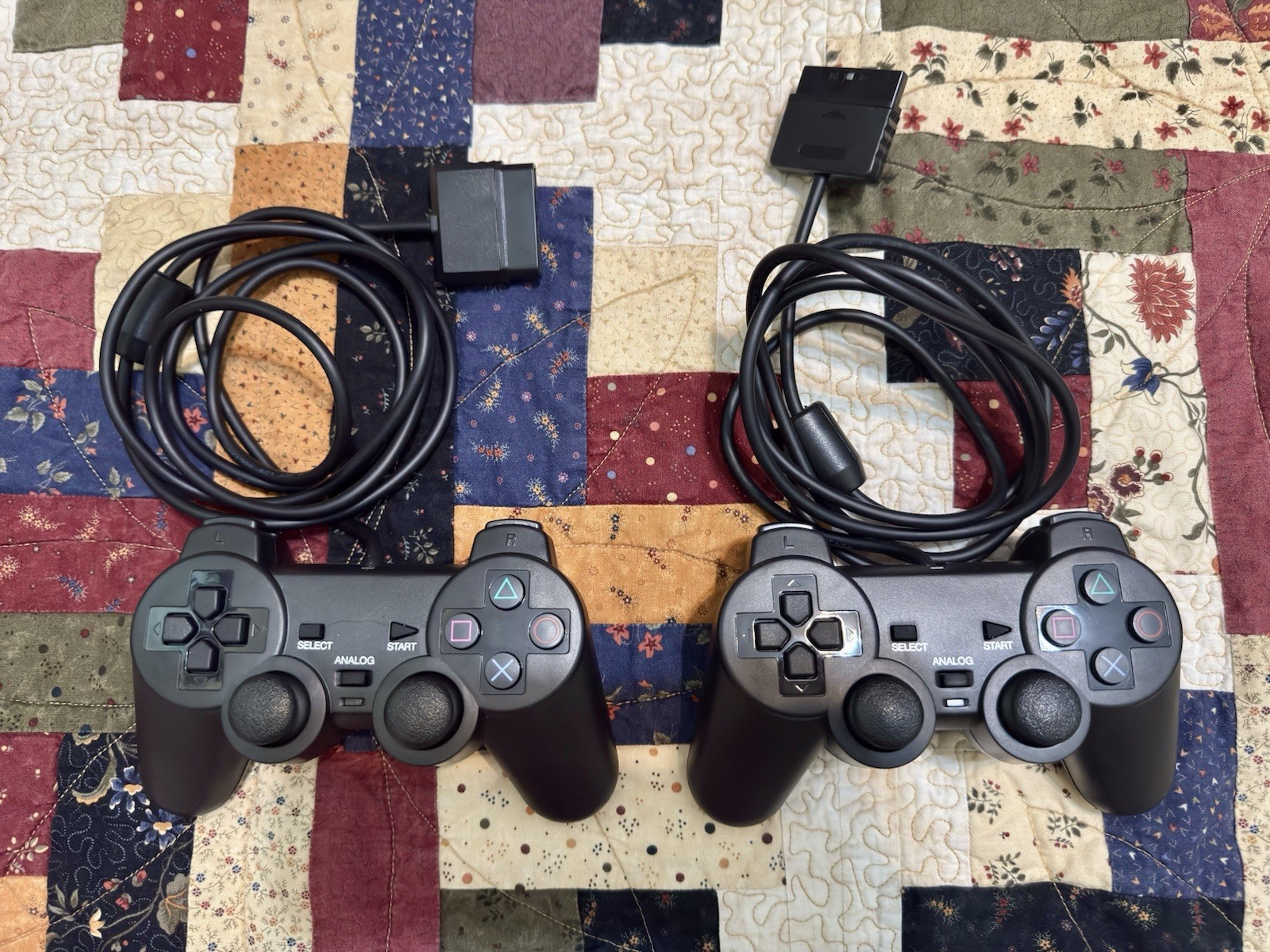 Sony PlayStation 2 Slim 90001 Black Console with Controllers, Game