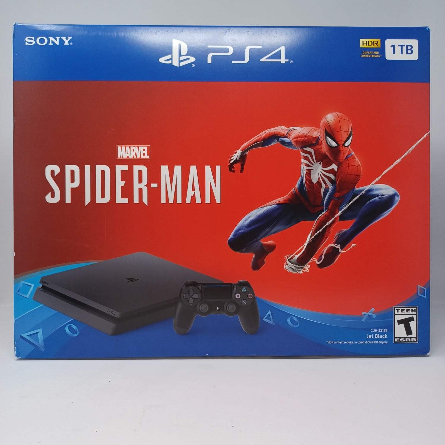 CIB Sony PlayStation 4 Slim PS4 1TB Black Console Gaming System CUH-2215B Spider