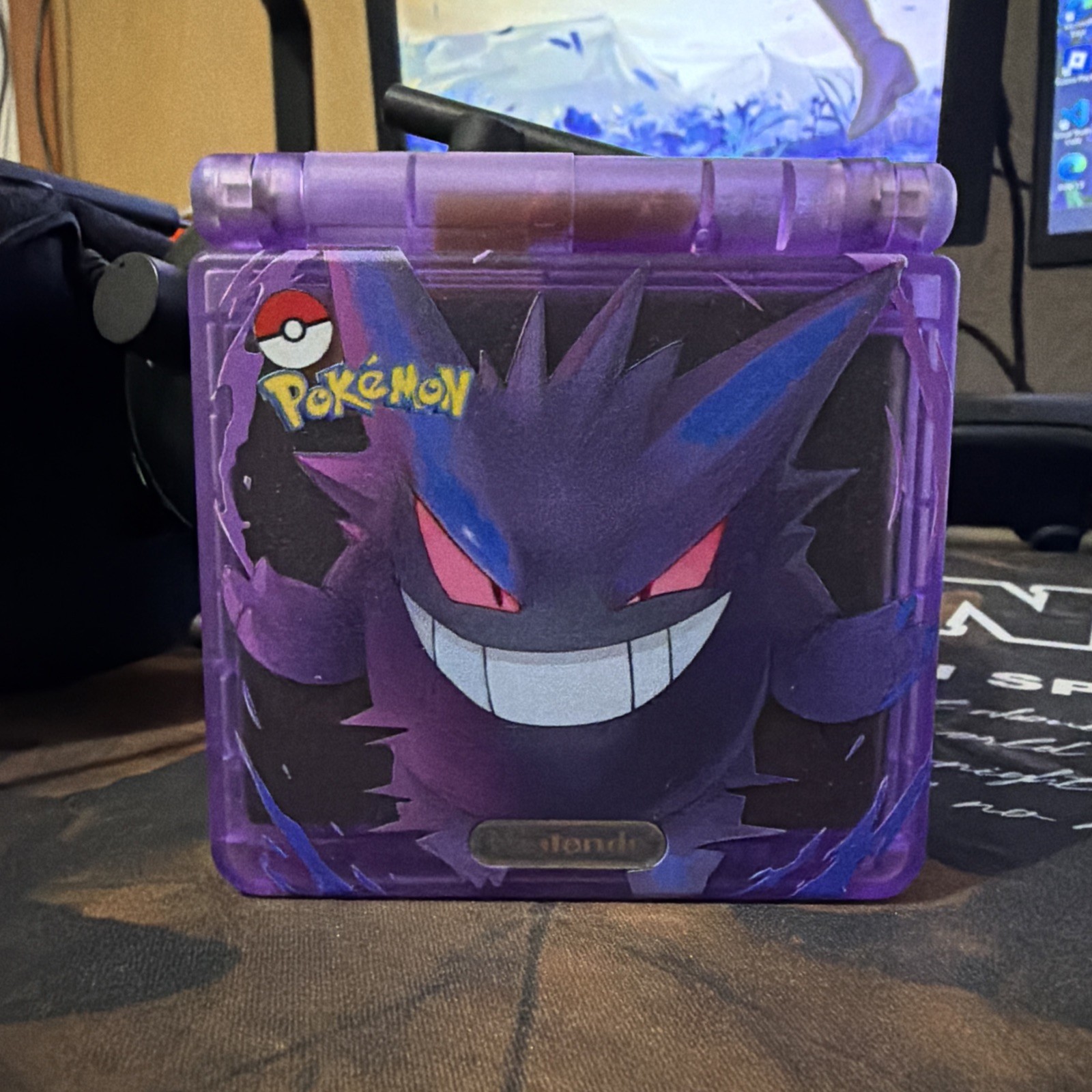 gengar Nintendo Game Boy Advance sp IPS v5 System 10 level AGS 101- USB-C CHARGE