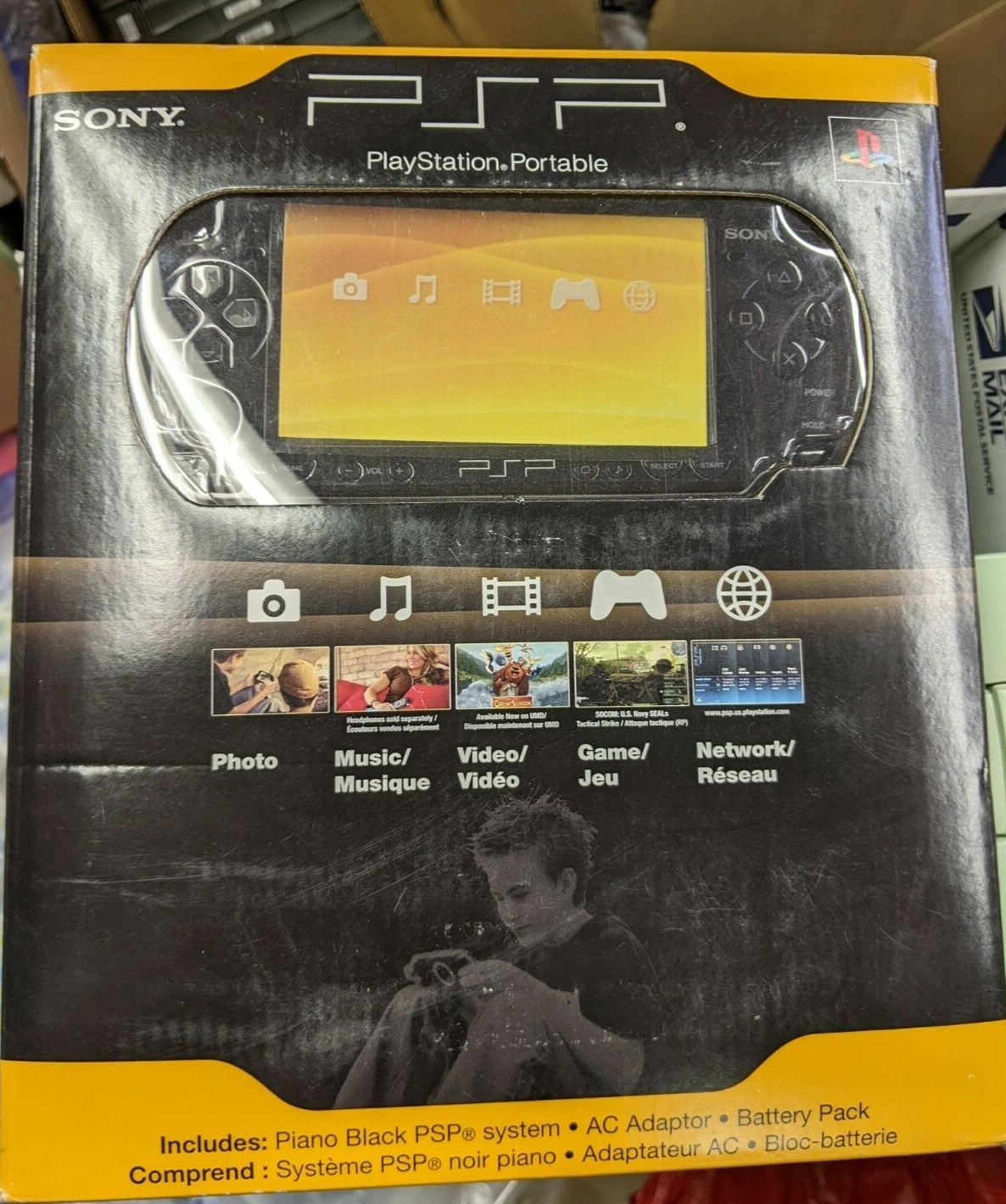 brand new sealed Sony PSP 2000 Launch Edition 64MB Handheld System – Piano Black