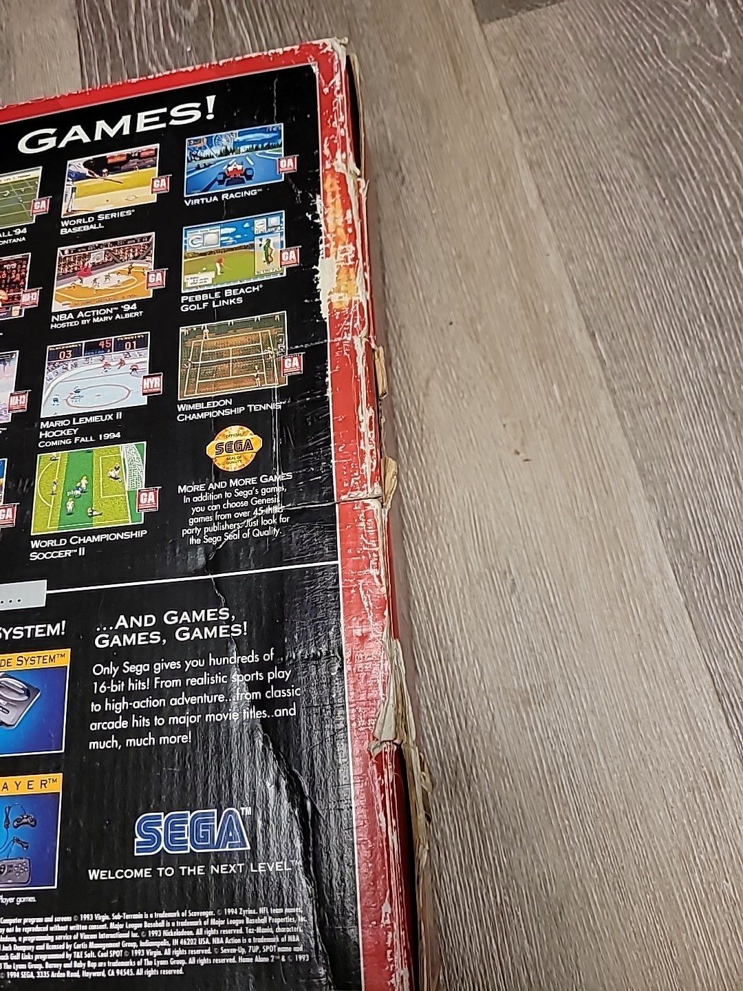 Sega Genesis II Console Boxed Three Controllers Tested Original Box See Pic