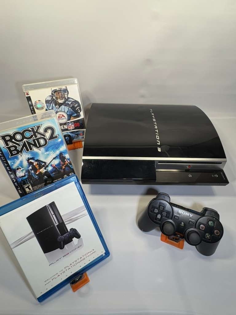 Sony PlayStation 3 Fat CECHK01: console, controller, power/AV cords and games
