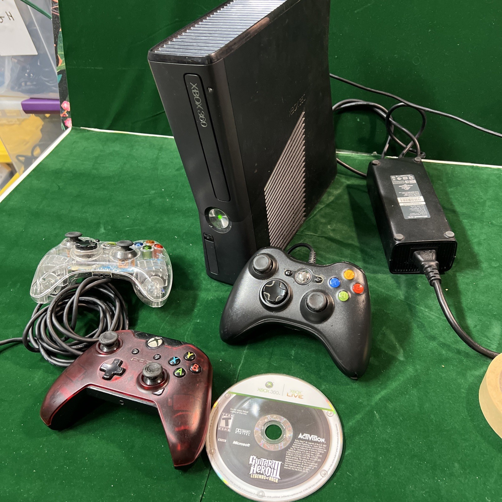 Microsoft Xbox 360 S 1439 Console System Bundle – 3 Controllers