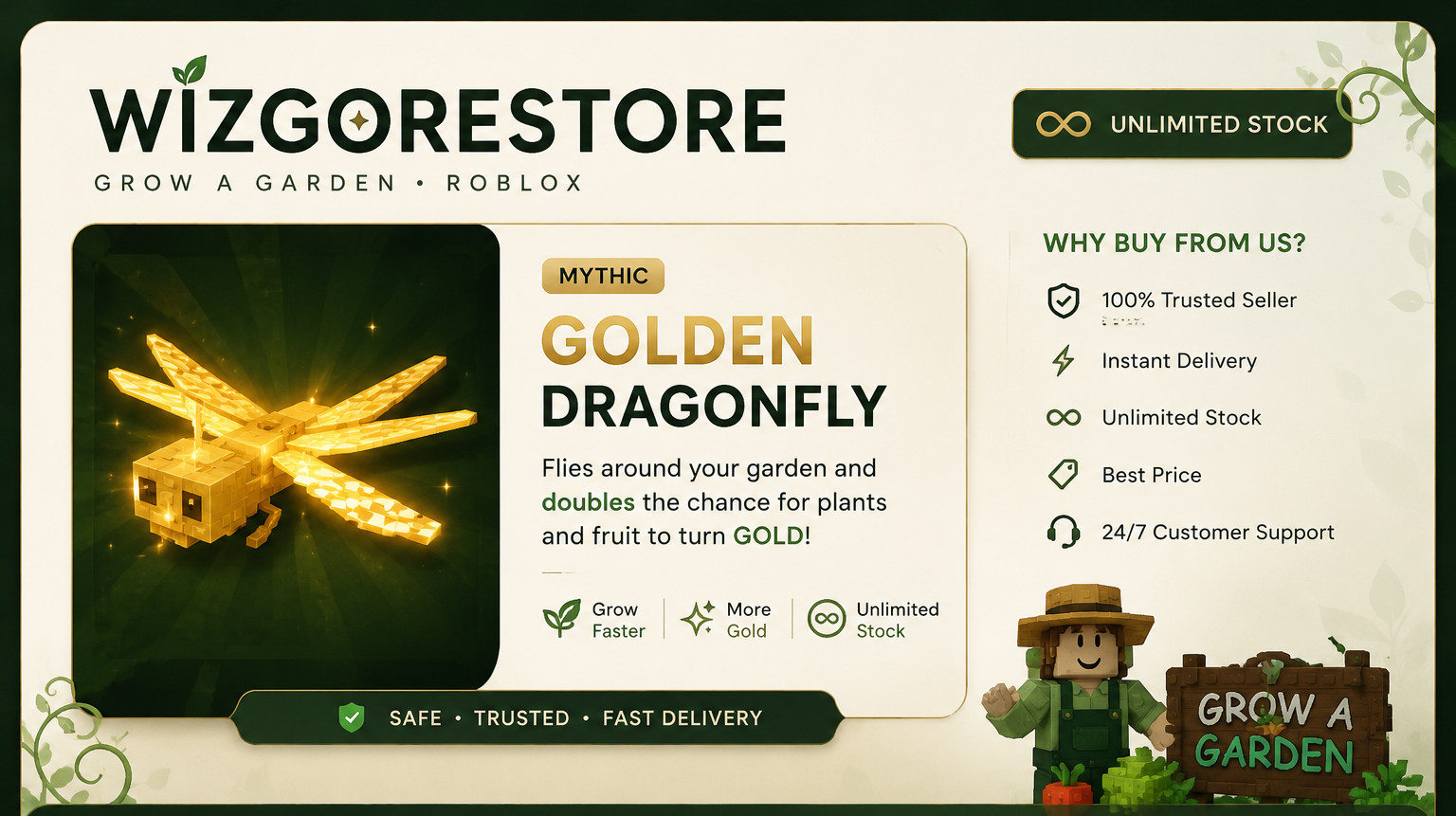 NEW Golden DragonFly | Roblox GROW A GARDEN 2✨Pets | – Fast Delivery ✨