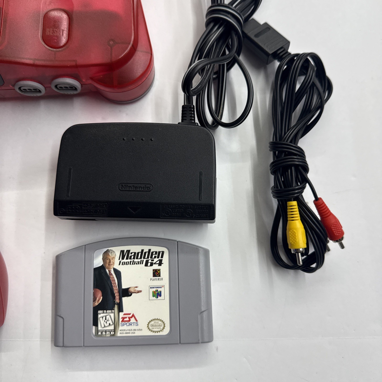 N64 – Nintendo 64 Watermelon Red Console Tested Working Chipped Port 2943
