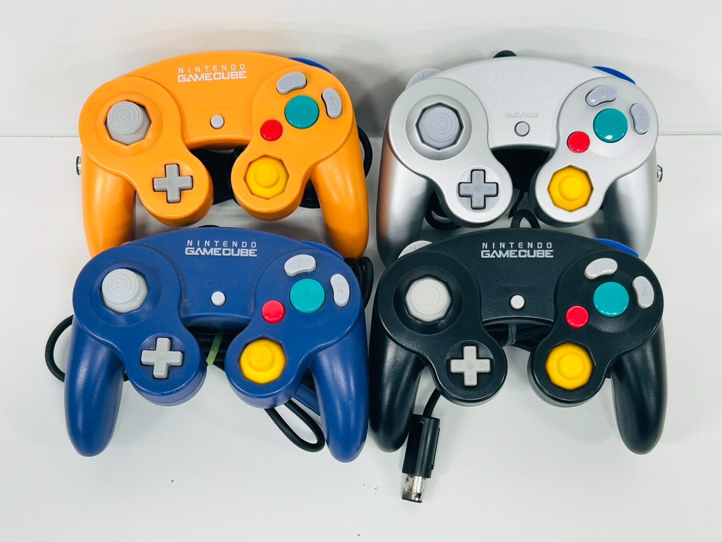 Nintendo Gamecube Controller Orange Silver Violet Black set Very good B-52