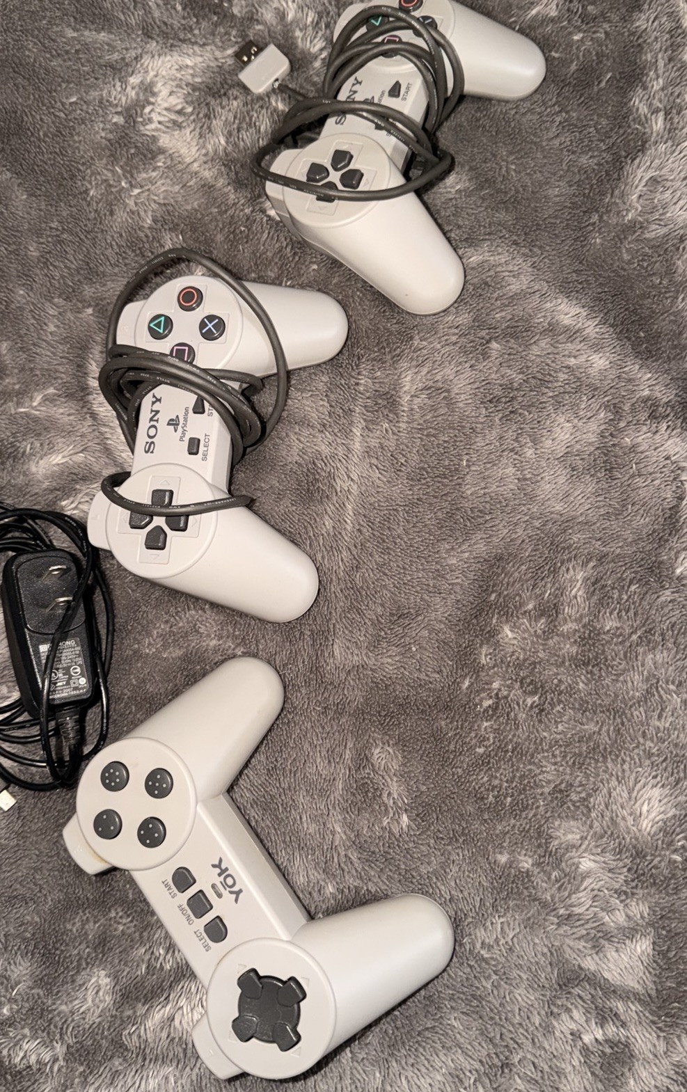 Sony PlayStation PS1 Classic Console Bundle + 3 Controllers Pac-Man Joystick