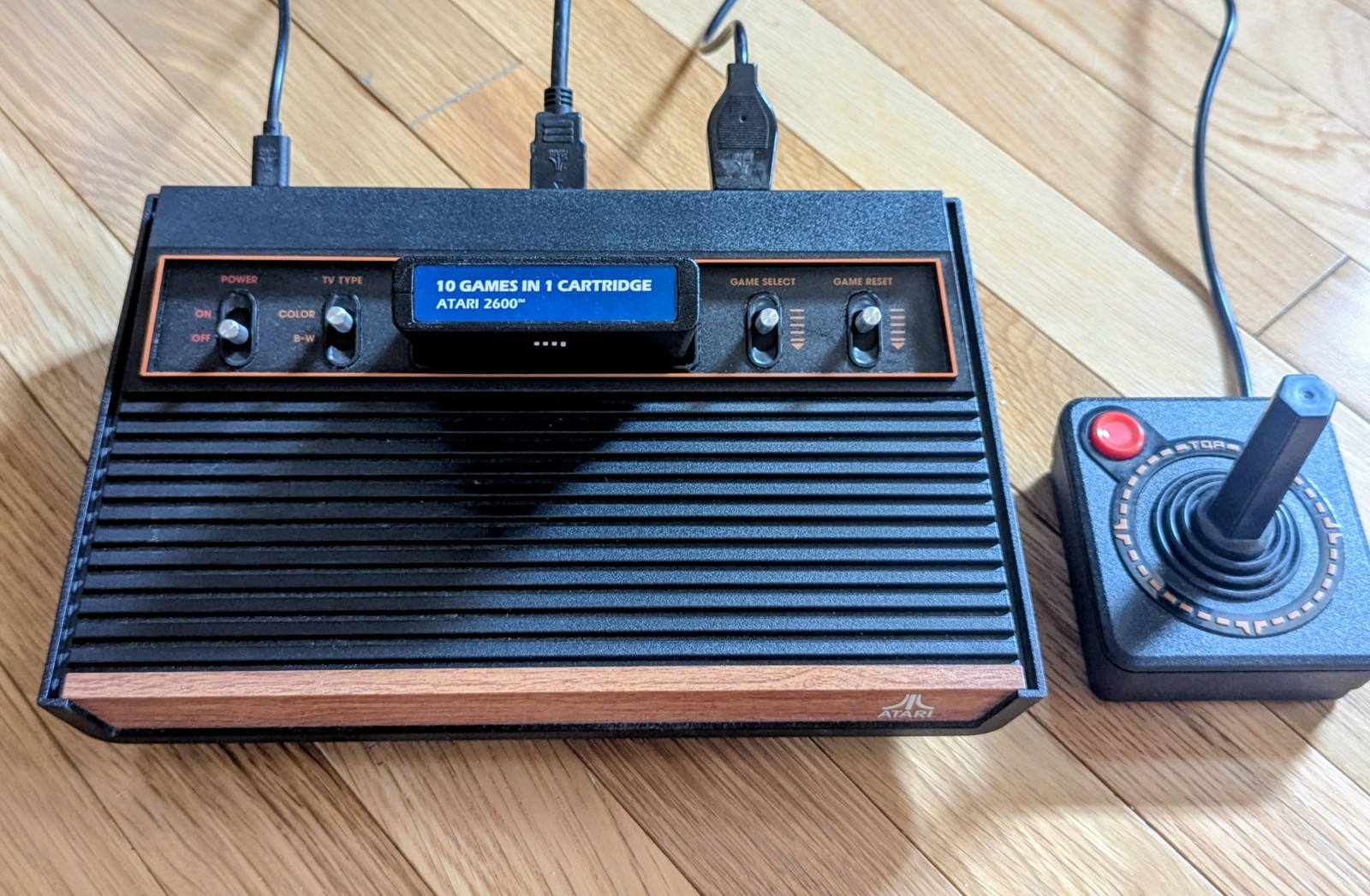 Atari 2600 + Video Game Console, Boxed With 10 In 1 Games Cartridge