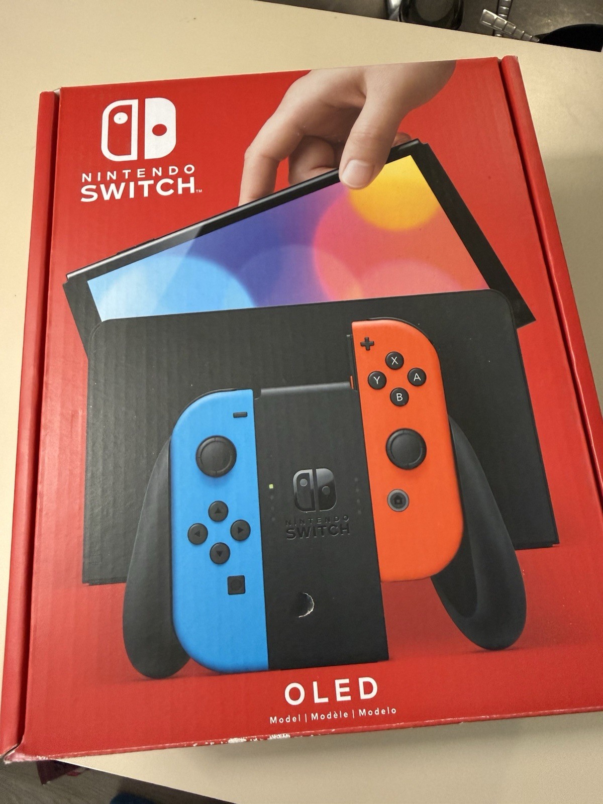 Nintendo Switch OLED 64GB Console Neon Red/Blue Joycons (Free Ship)