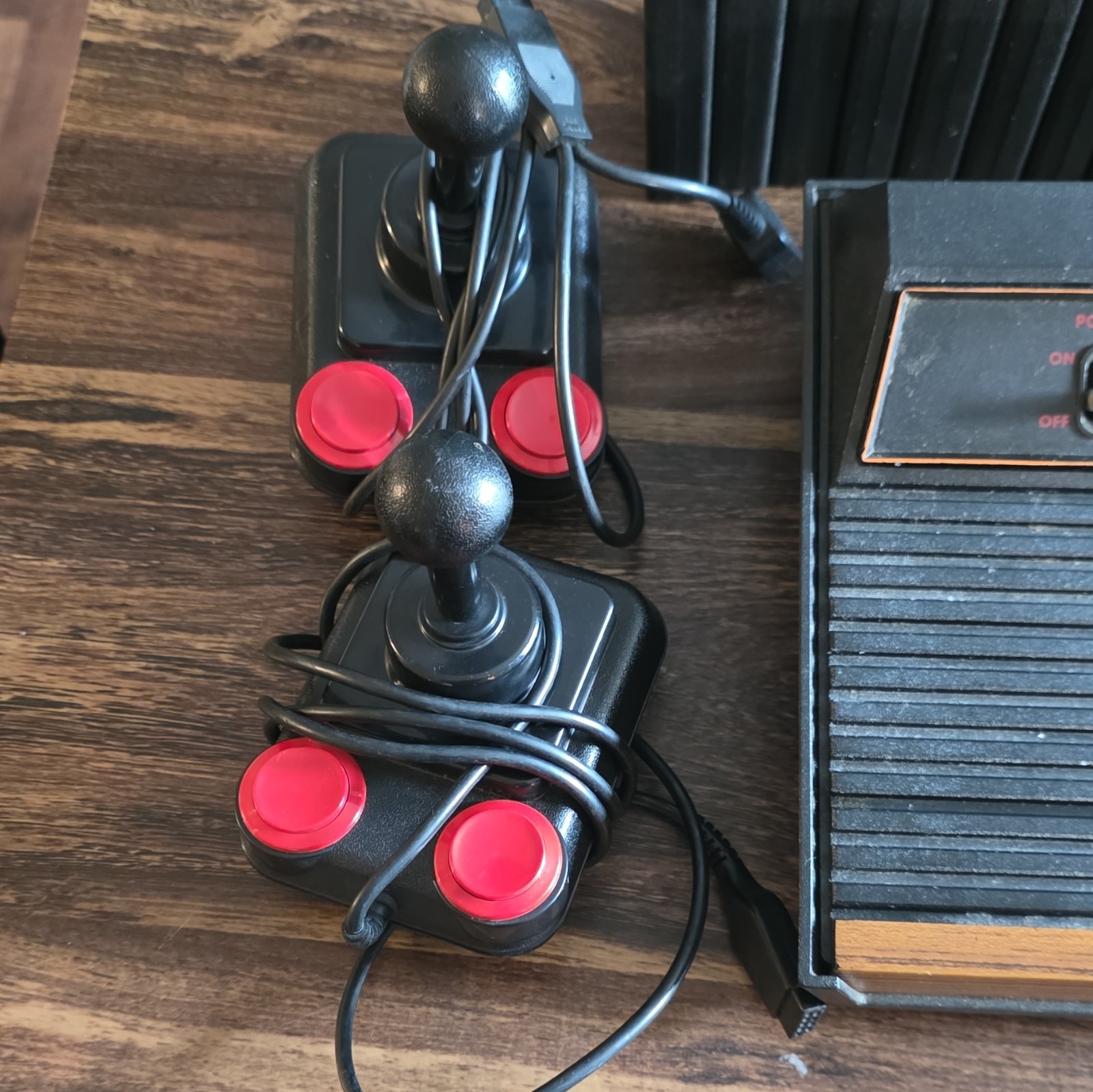 Atari 2600 Home Console Bundle RF TV Type Switch 2 Joysticks Touch Pad Games