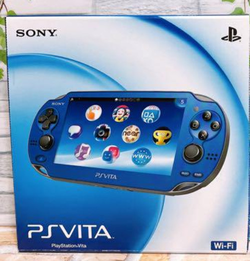 PS Vita Sapphire Blue PCH 1000 ZA04 Wi-Fi Model Console Charger Set Sony PSV