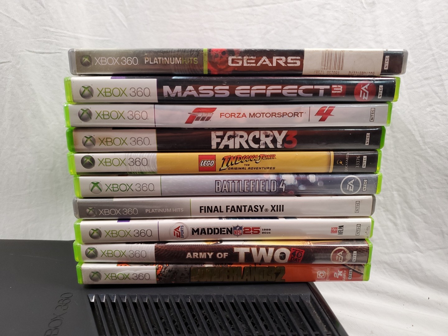 Microsoft Xbox 360S XBOX 360 SLIM 250GB -TESTED w/ 3 Controllers and 10 Games