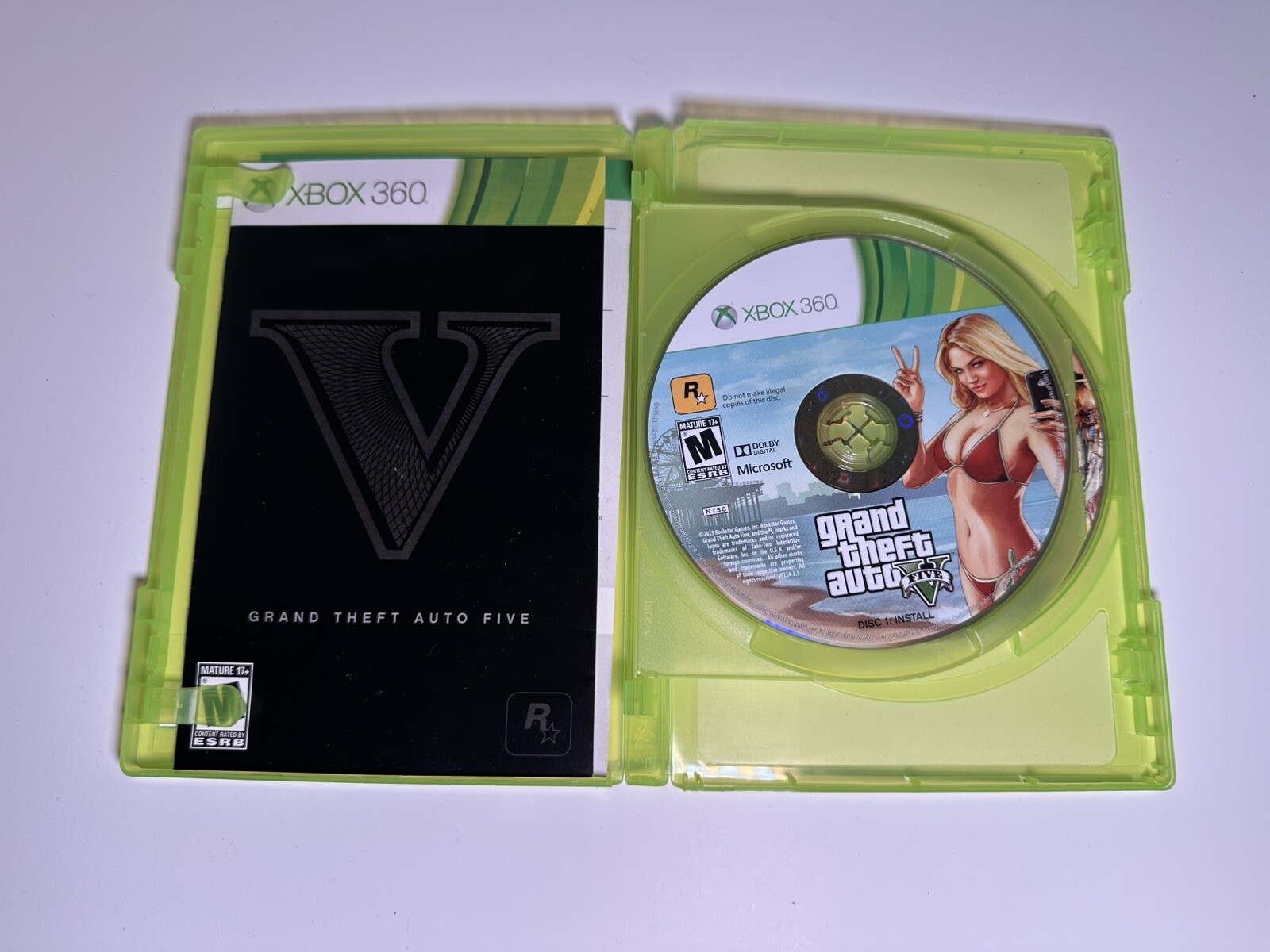 XBox 360 S Console Bundle with controller, keyboard attachment, and 5 games