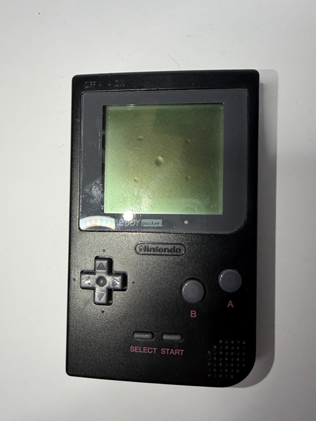 Nintendo Game Boy Pocket Black. Working Good with Original Battery Cover + Games