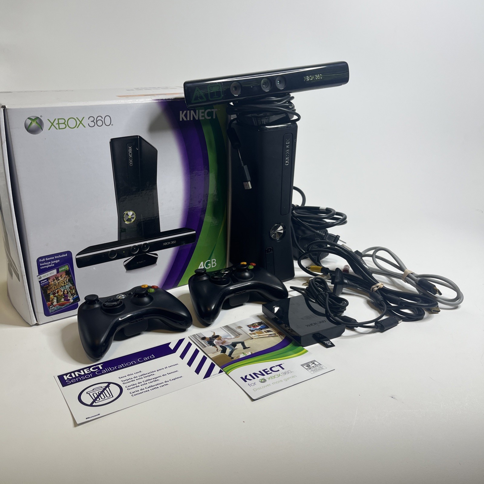Microsoft Xbox 360 S Kinect Bundle 320GB HDD Console Box Controllers