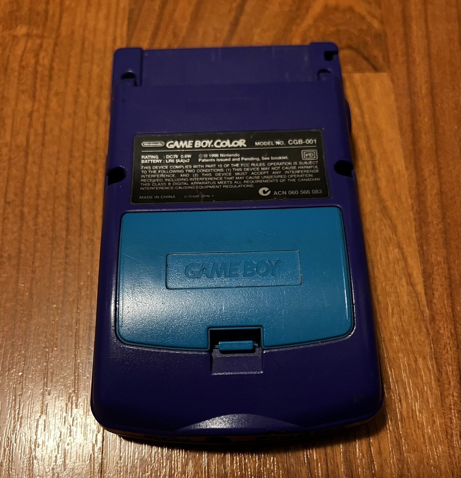 Nintendo Game Boy Color Bundle Includes 4 Games Case Purple Works see video