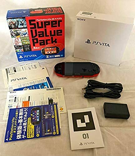 PS playstation Vita pch-2000 za12 black red console only from JAPAN w/box