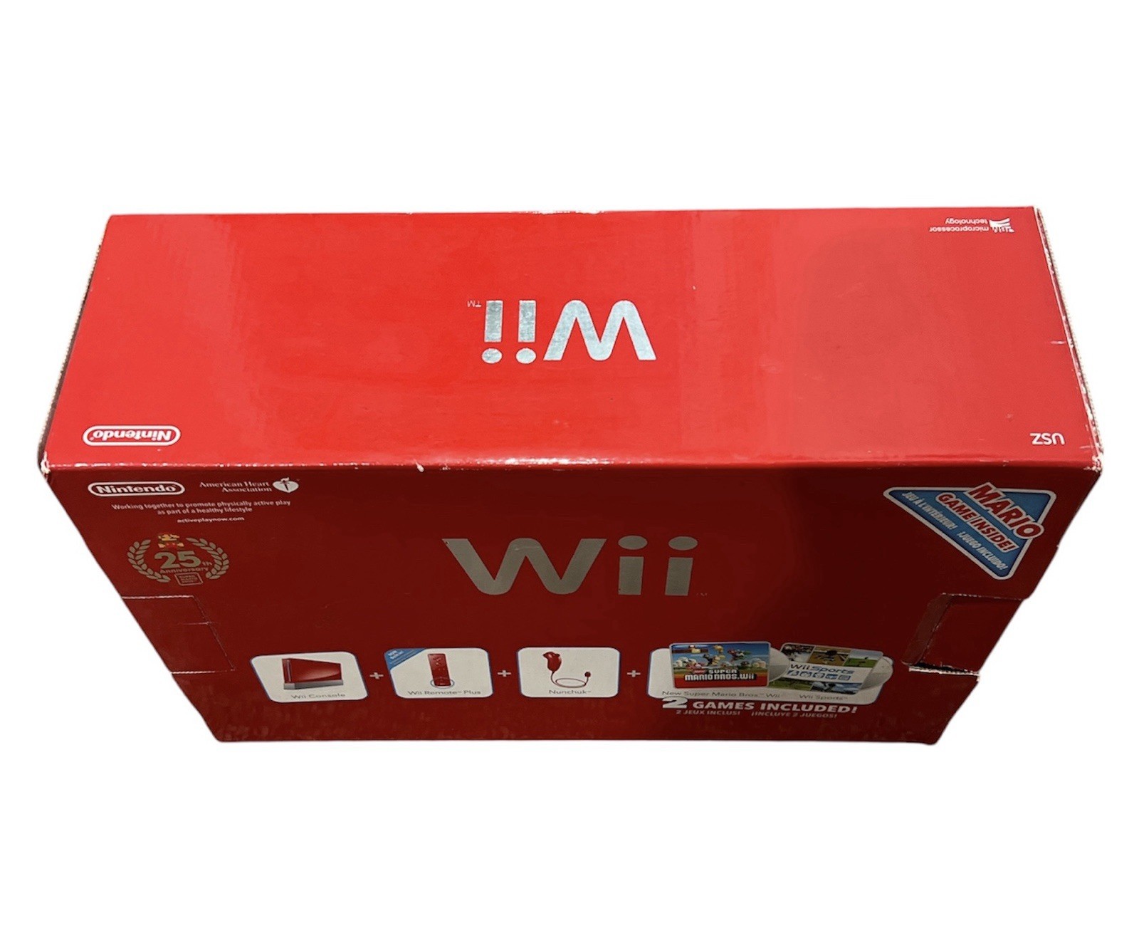 Nintendo Wii Mario 25th Anniversary Video Game Console Bundle – Red – Wii Sports