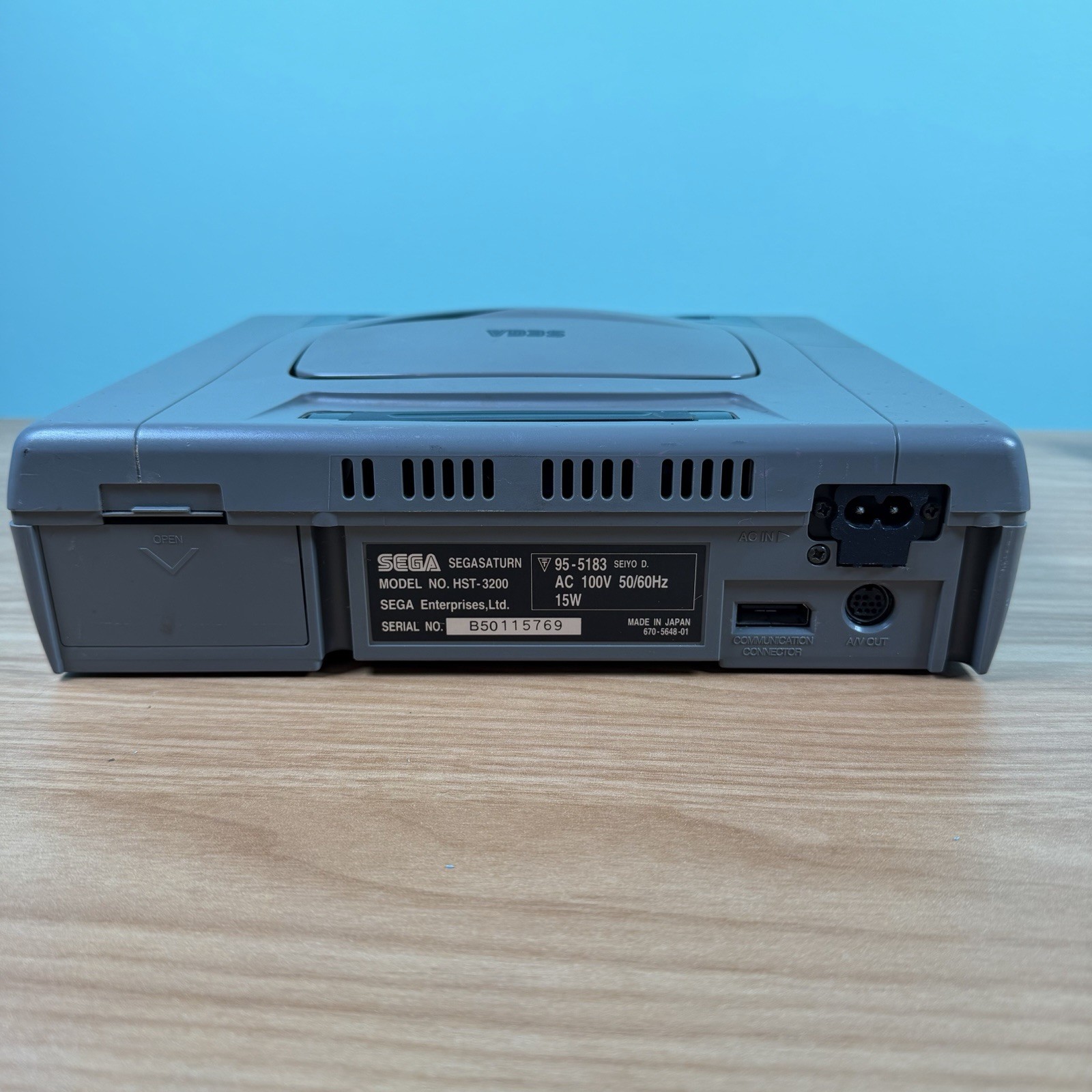 Sega Saturn Console HST-3200 Dark Gray JAPANESE Tested Works *US Seller*