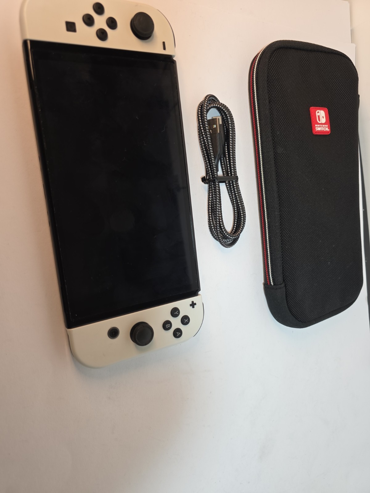 Nintendo Switch OLED Model Handheld Gaming Console White Black USB-C