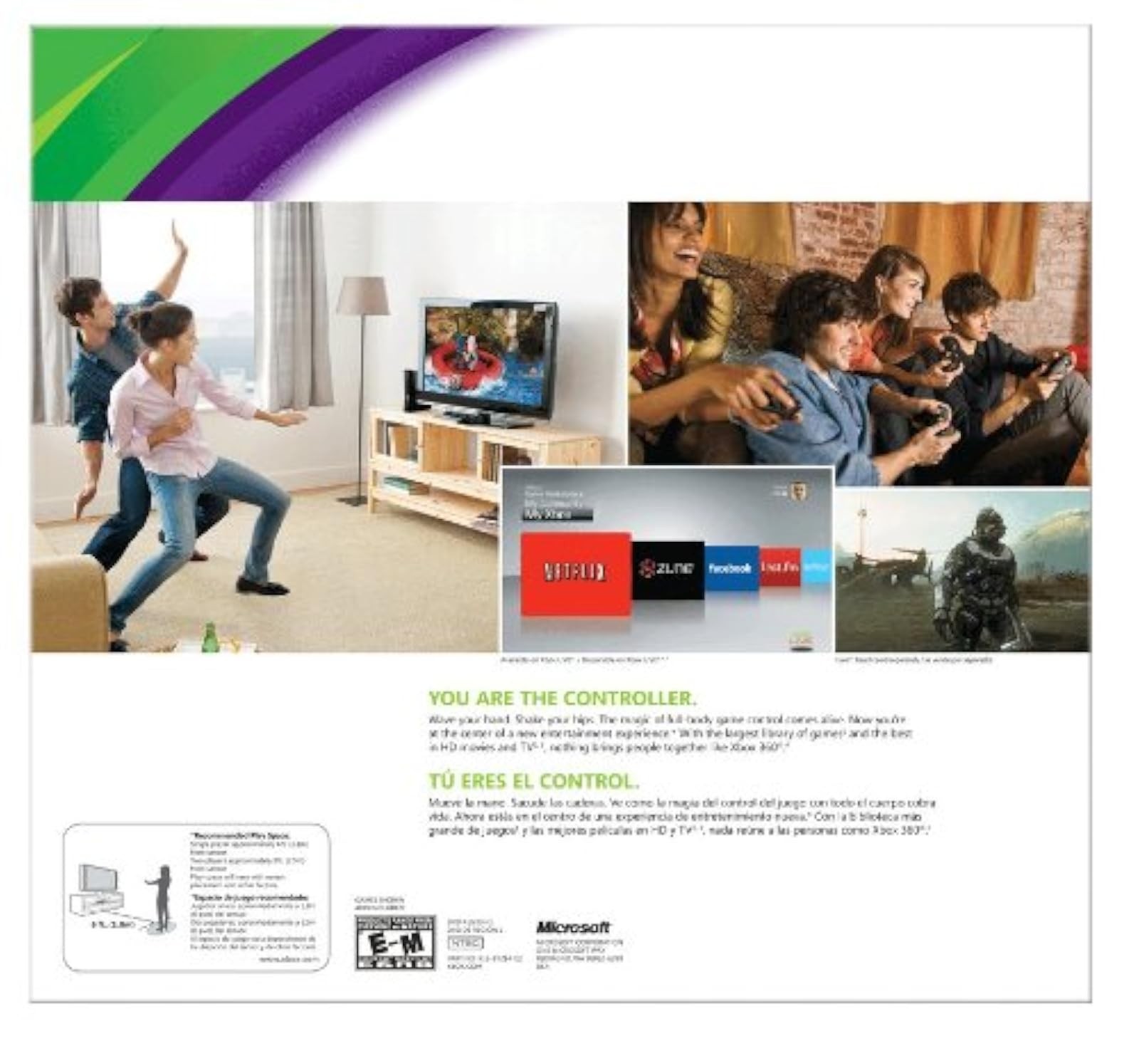 Xbox 360 4GB Console With Kinect Video Game Systems Bundle Very Good 2Z