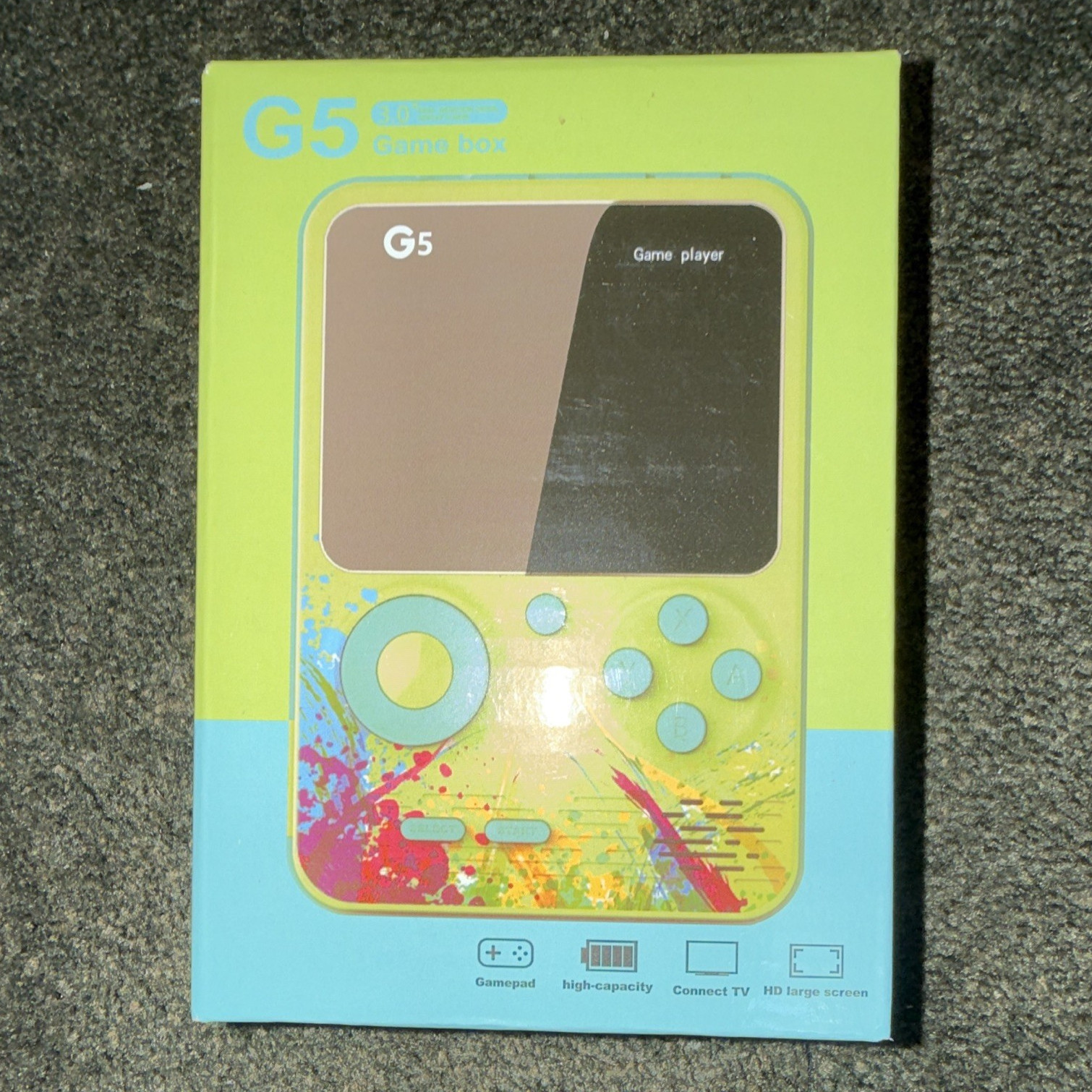 G5 Handheld Game System w/ TV Out, Backlit Screen, Green/Blue