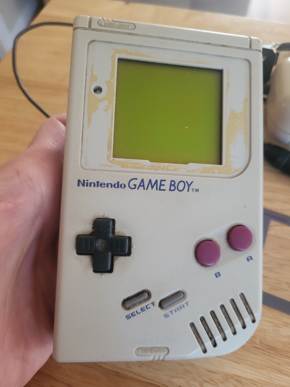 Nintendo Game boy DMG-01 & Rechargeable Battery Pack TESTED WORKING READ Gameboy