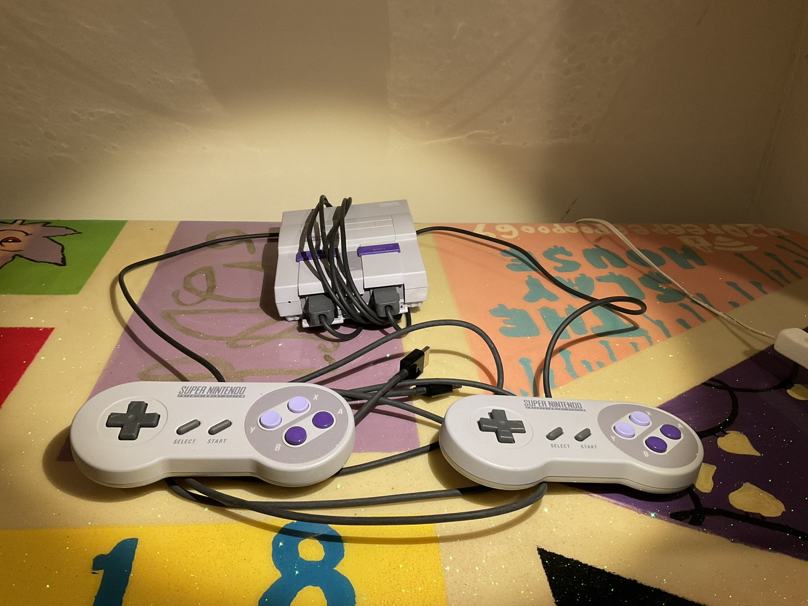 Nintendo SNES Classic with 2 Controllers Tested Works Great