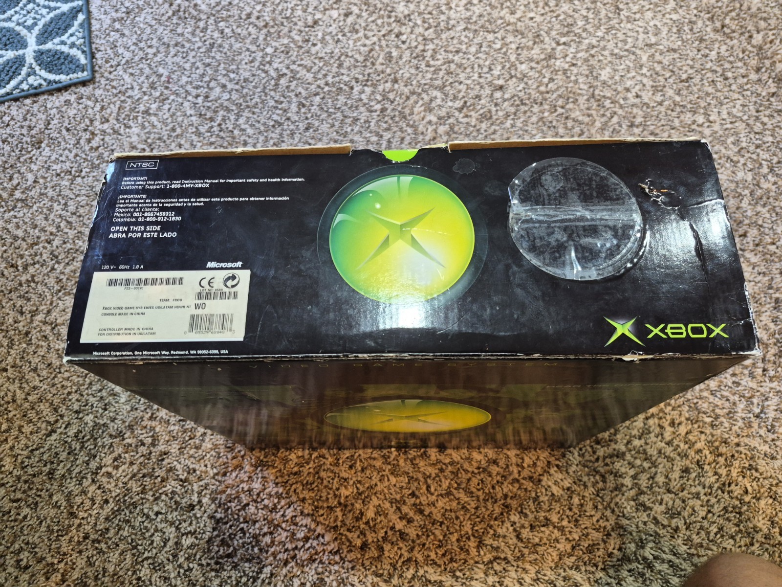 Xbox Original Console 100% Complete in Box CIB Box VERY NICE! TESTED WORKING