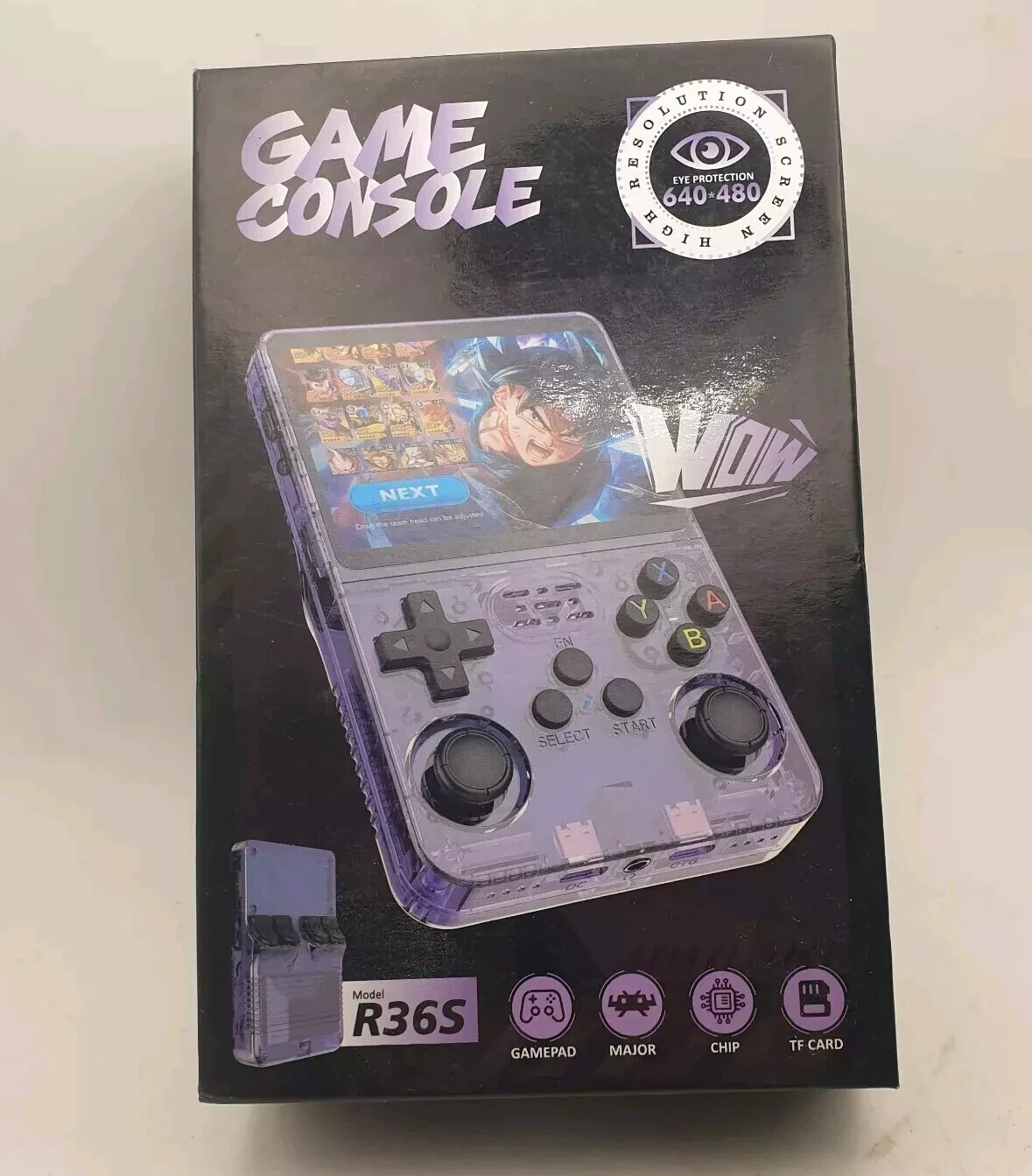 Retro Handheld Game Console Purple 64GB SD ArkOS USA