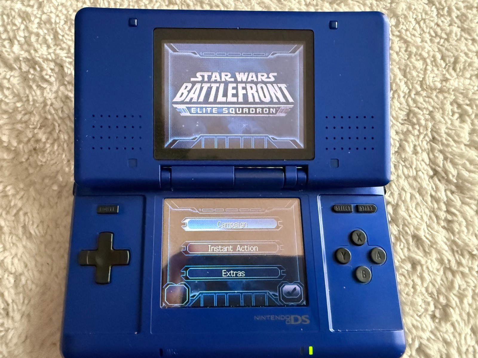 Nintendo DS Original Handheld Console Blue NTR-001 Bundle 6 Games Charger Works!