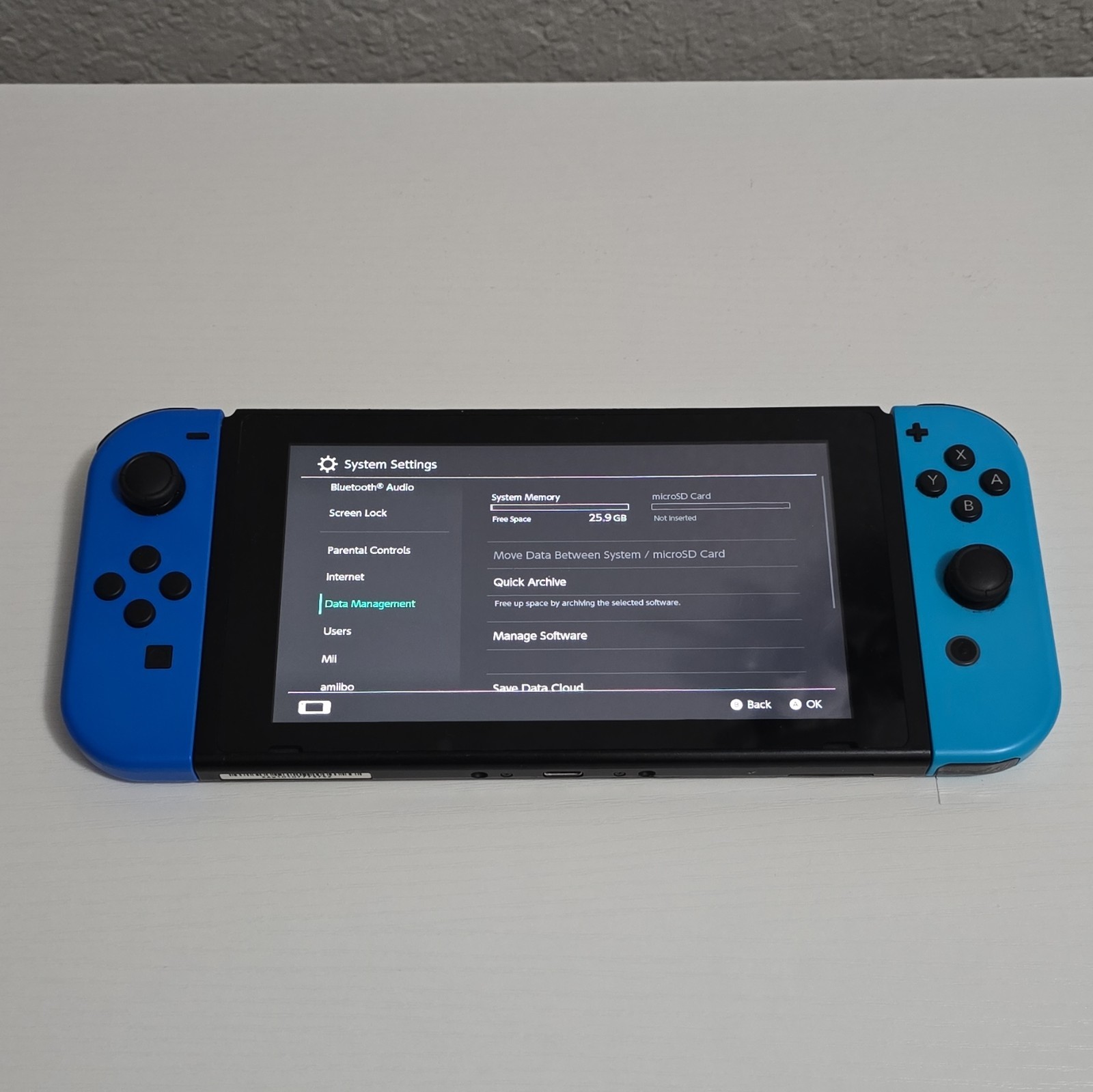 Nintendo Switch HAC-001 Console Blue Joy-Con, Dock, AC Adapter, HDMI Cable
