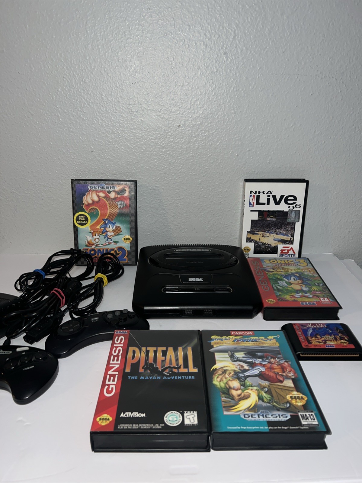 Sega Genesis Console with Games, Cords And Controllers Tested Working