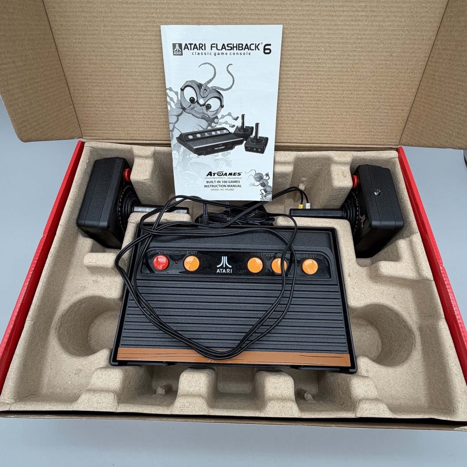 Atari Flashback 6 Video Game System Console With 100 Built In Games Plug N Play