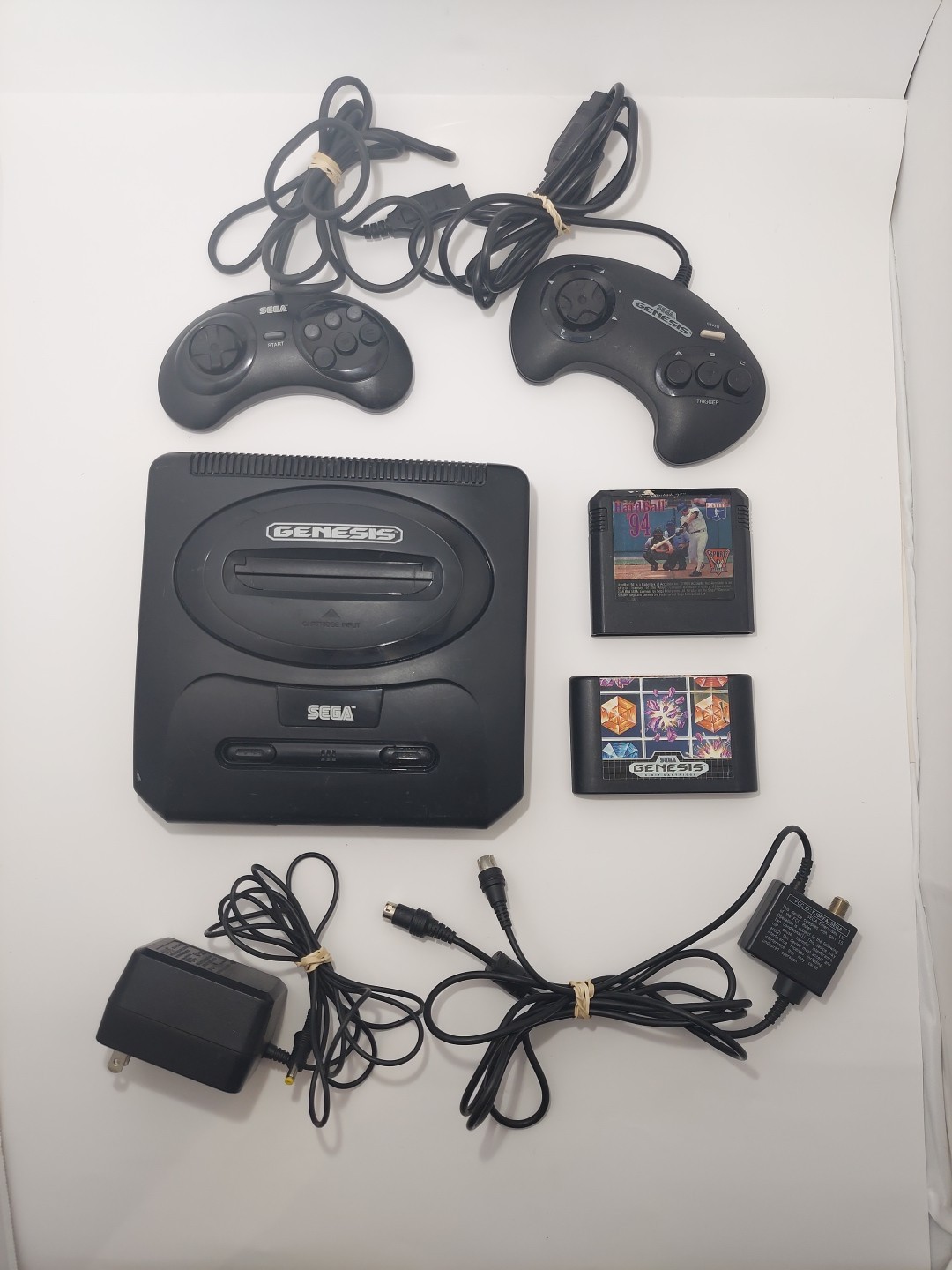 Original OEM Sega Genesis System Model 2 Console Complete w/ Games Bundle Tested
