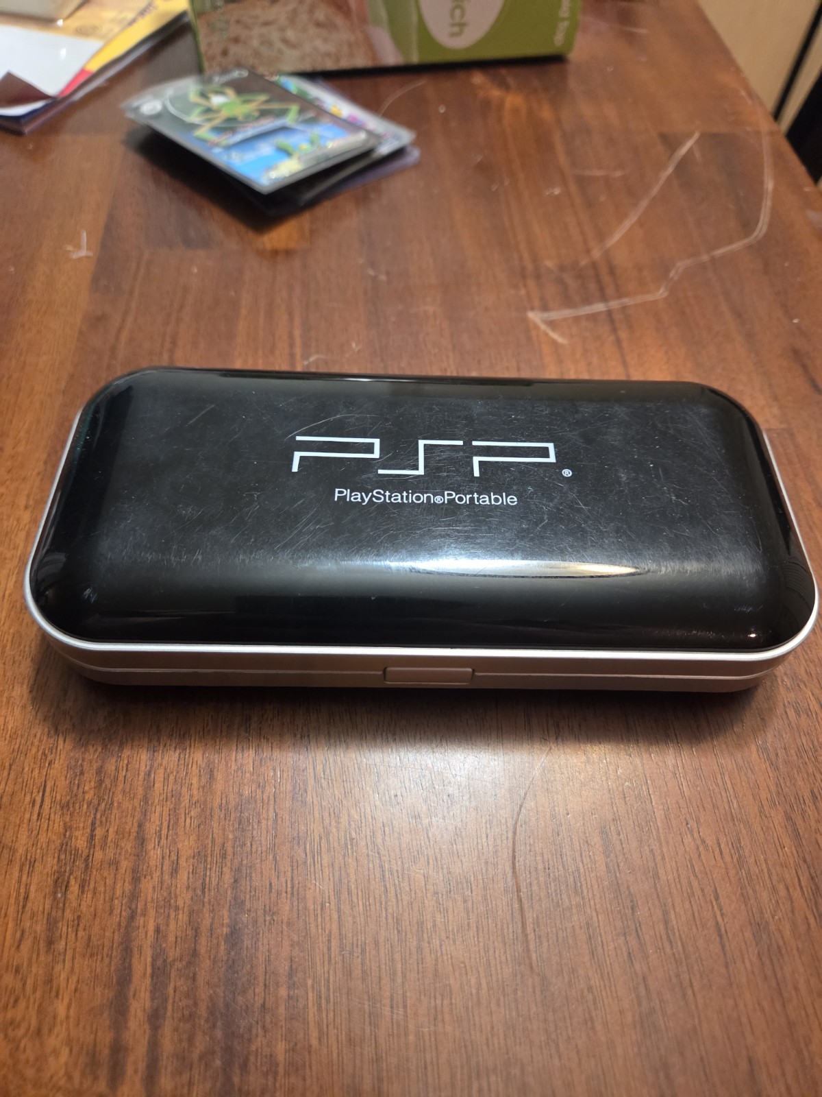 Sony PSP Silver Handheld System, USB, w/ Case, God Of War Game